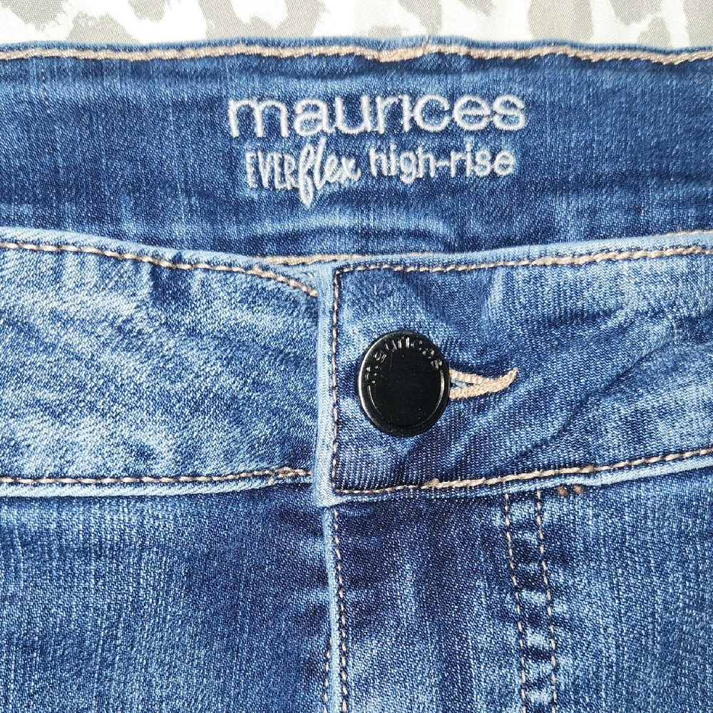 Maurices Ever FlexHigh Rise Blue Jeans Classic Denim 18 Short